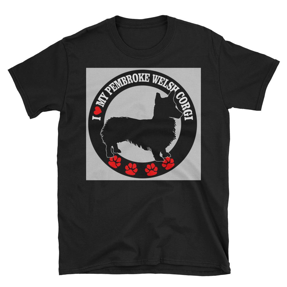 I love my Welsh Pembroke Corgi Dog, Short-Sleeve Unisex T-Shirt - NJExpat