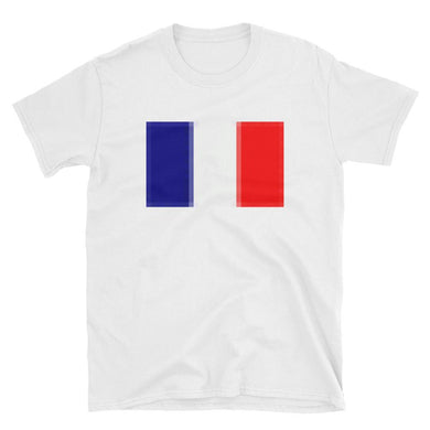 French National Flag, Colors of France, Image Short-Sleeve Unisex T-Shirt - NJExpat