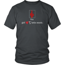 Load image into Gallery viewer, This Girl Loves Latin Music T-shirt Tee Gift - NJExpat