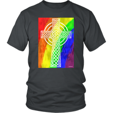 Load image into Gallery viewer, Rainbow cross Gift T-shirt for Easter, Religion, Christian - NJExpat