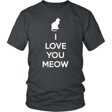 Load image into Gallery viewer, I Love You Meow T-shirt Gift Tee for Cat lover Pet Owners - NJExpat