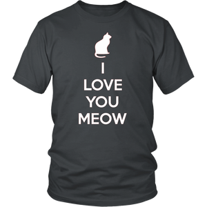 I Love You Meow T-shirt Gift Tee for Cat lover Pet Owners - NJExpat