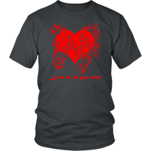 Load image into Gallery viewer, Love is all you need Hearts T-shirt - NJExpat