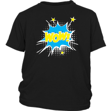 Load image into Gallery viewer, WOW! T-shirt Gift Tee Cartoon Comic Speech Bubbles style - NJExpat