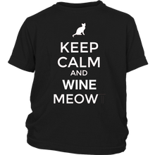 Load image into Gallery viewer, Keep Calm and Wine Meow T-shirt, gift for Wine &amp; Cat Lovers - NJExpat