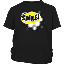 Load image into Gallery viewer, Smile! T-shirt Gift Tee Cartoon Comic Speech Bubble Style - NJExpat