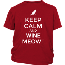 Load image into Gallery viewer, Keep Calm and Wine Meow T-shirt, gift for Wine &amp; Cat Lovers - NJExpat