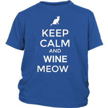 Load image into Gallery viewer, Keep Calm and Wine Meow T-shirt, gift for Wine &amp; Cat Lovers - NJExpat