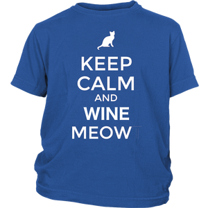 Keep Calm and Wine Meow T-shirt, gift for Wine & Cat Lovers - NJExpat