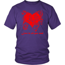 Load image into Gallery viewer, Love is all you need Hearts T-shirt - NJExpat