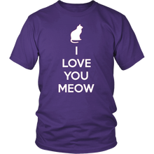 Load image into Gallery viewer, I Love You Meow T-shirt Gift Tee for Cat lover Pet Owners - NJExpat