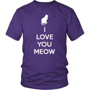 I Love You Meow T-shirt Gift Tee for Cat lover Pet Owners - NJExpat