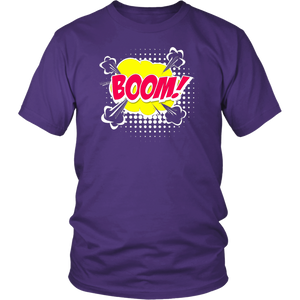 Boom! T-shirt Gift Tee Cartoon Comic Speech Bubble style - NJExpat