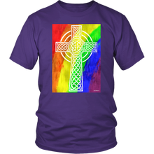 Load image into Gallery viewer, Rainbow cross Gift T-shirt for Easter, Religion, Christian - NJExpat