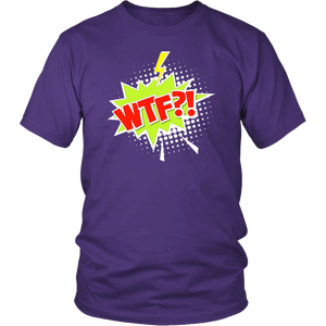 WTF?! T-shirt Cartoon Comic Gift Tee Speech Bubble - NJExpat